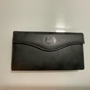 Vintage BUXTON Wallet Clutch Coin Purse  Black Leather New